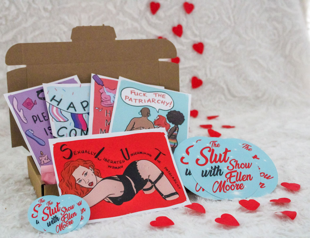 Postcard + Slut Show Sticker Deal